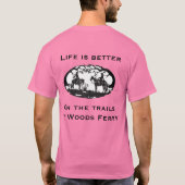 Het leven is beter op de sporen t-shirt (Achterkant)