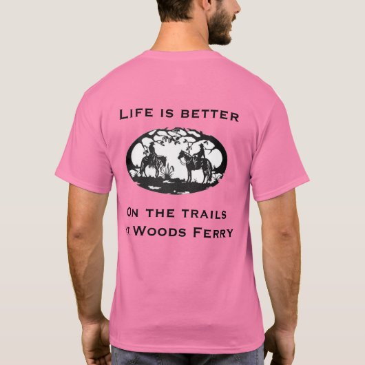 Het leven is beter op de sporen t-shirt (Achterkant)