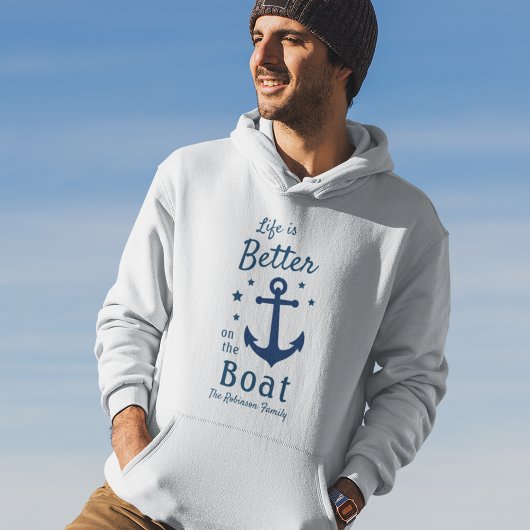 Het leven is beter op de sterren van de naam Boat. Hoodie