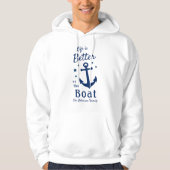 Het leven is beter op de sterren van de naam Boat. Hoodie (Voorkant)