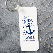 Het leven is beter op de sterren van de naam Boat. Sleutelhanger