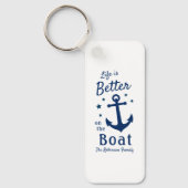 Het leven is beter op de sterren van de naam Boat. Sleutelhanger (Voorkant)
