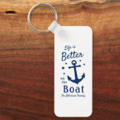 Het leven is beter op de sterren van de naam Boat. Sleutelhanger (Voorkant)