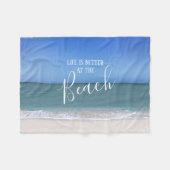Het leven is beter op de strand foto fleece deken (Voorkant (Horizontaal))
