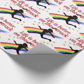 HET LEVEN IS BETER OP DE TRACK RUNNER DESIGN CADEAUPAPIER (Hoek)