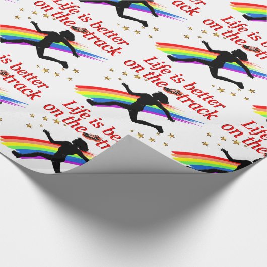 HET LEVEN IS BETER OP DE TRACK RUNNER DESIGN CADEAUPAPIER (Hoek)