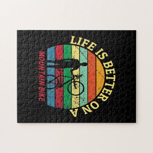 Het leven is beter op een  bergbeklimmer legpuzzel (Horizontaal)