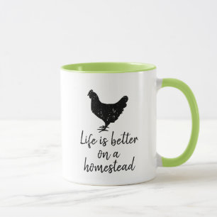 Het leven is beter op een boerderij vintage koffie mok