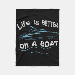 Het Leven Is Beter Op Een Boot Kapitein Boater Var Fleece Deken