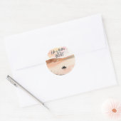 Het leven is beter op een boot ronde sticker (Envelop)