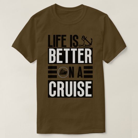 Het leven is beter op een cruise 35 t-shirt (Design voorkant)