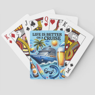 Het leven is beter op een Cruise Deck of Cards Pokerkaarten
