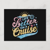 Het leven is beter op een cruise familie vakantie  briefkaart (Voorkant)