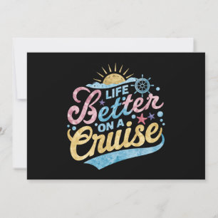 Het leven is beter op een cruise familie vakantie  kaart
