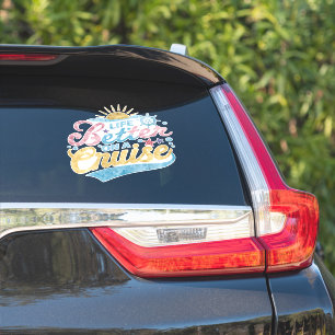 Het leven is beter op een cruise familie vakantie  sticker