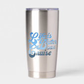 Het leven is beter op een cruise geïsoleerde drinkbeker (Voorkant)