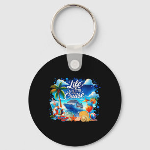 Het leven is beter op een cruise Hawaii Beach Summ Sleutelhanger