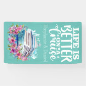 Het leven is beter op een cruise spandoek (Horizontaal)