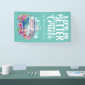 Het leven is beter op een cruise spandoek (Beurs)