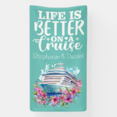 Het leven is beter op een cruise spandoek (Verticaal)