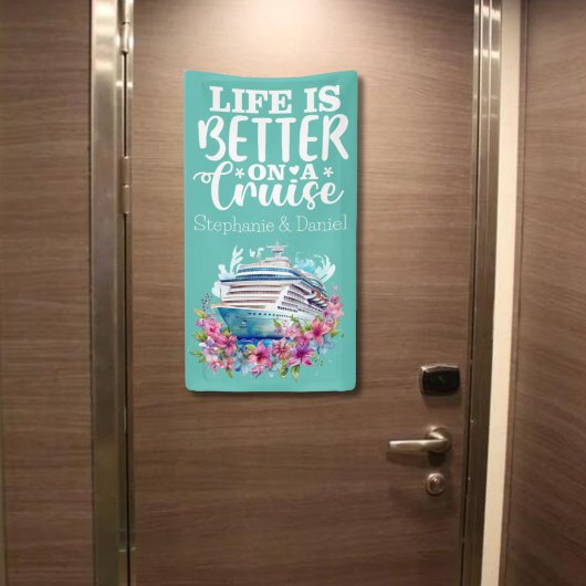 Het leven is beter op een cruise spandoek
