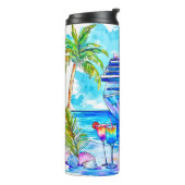 Het leven is beter op een cruise Waterverf Thermosbeker (Gedraaid links)