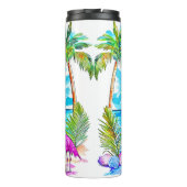 Het leven is beter op een cruise Waterverf Thermosbeker (Achterkant)