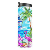 Het leven is beter op een cruise Waterverf Thermosbeker (Geroteerd rechts)