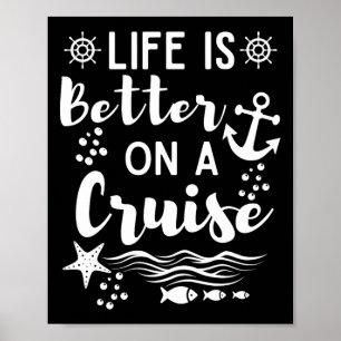 Het leven is beter op een cruiseschip voor familie poster