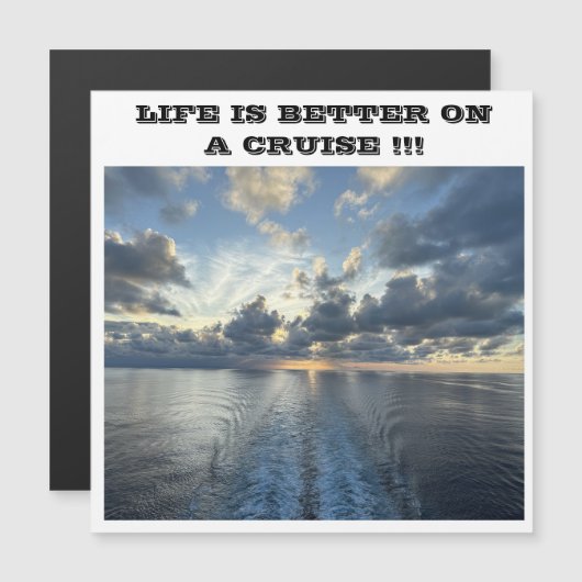 HET LEVEN IS BETER OP EEN DEURMAGNEET VAN EEN CRUI MAGNETISCHE UITNODIGING (Voorkant / Achterkant)