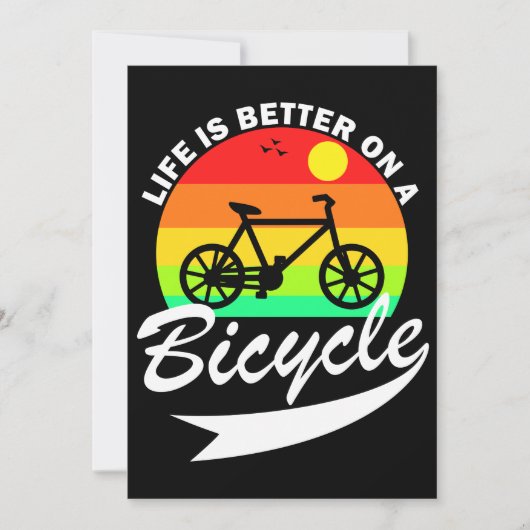 Het leven is beter op een fiets  bedankkaart (Voorkant)