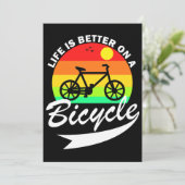 Het leven is beter op een fiets bedankkaart (Staand voorkant)