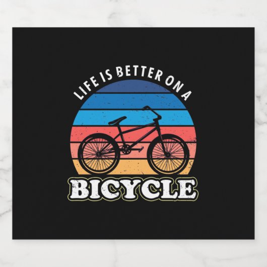 Het leven is beter op een fiets bier etiket (Enkel label)