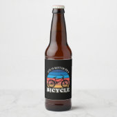 Het leven is beter op een fiets bier etiket (Voorkant)