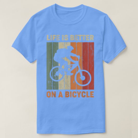 Het leven is beter op een fiets, fietsen 1018 t-shirt (Design voorkant)