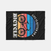 Het leven is beter op een fiets fleece deken (Voorkant (Horizontaal))