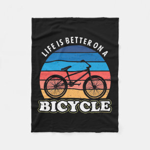 Het leven is beter op een fiets fleece deken