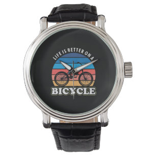 Het leven is beter op een fiets horloge
