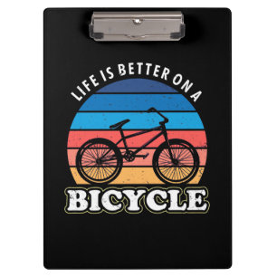 Het leven is beter op een fiets klembord
