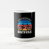 Het leven is beter op een fiets koffiemok (Center)
