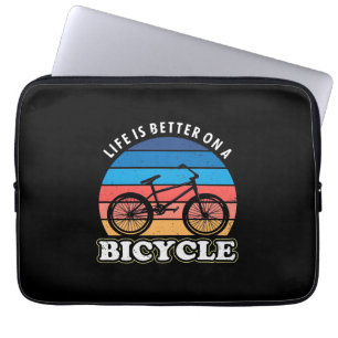 Het leven is beter op een fiets laptop sleeve