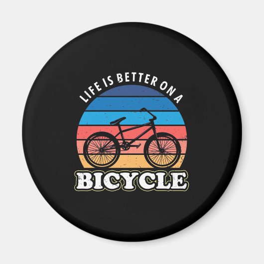 Het leven is beter op een fiets magneet (Voorkant)