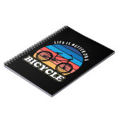 Het leven is beter op een fiets notitieboek (Linkerzijde)