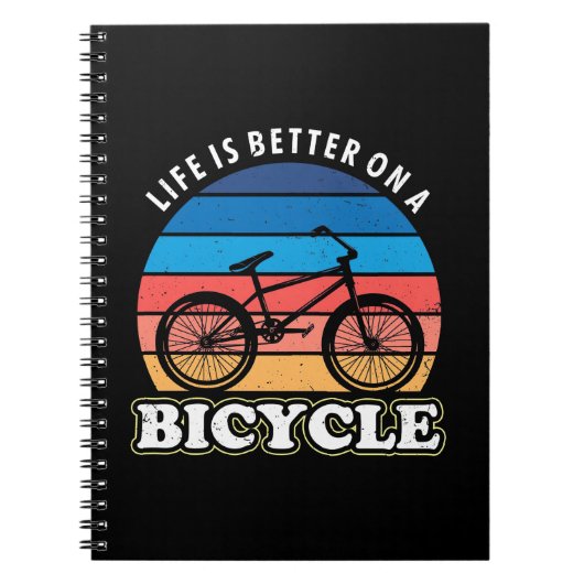 Het leven is beter op een fiets notitieboek (Voorkant)