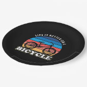 Het leven is beter op een fiets papieren bordje (Gekanteld)