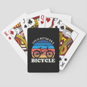 Het leven is beter op een fiets pokerkaarten