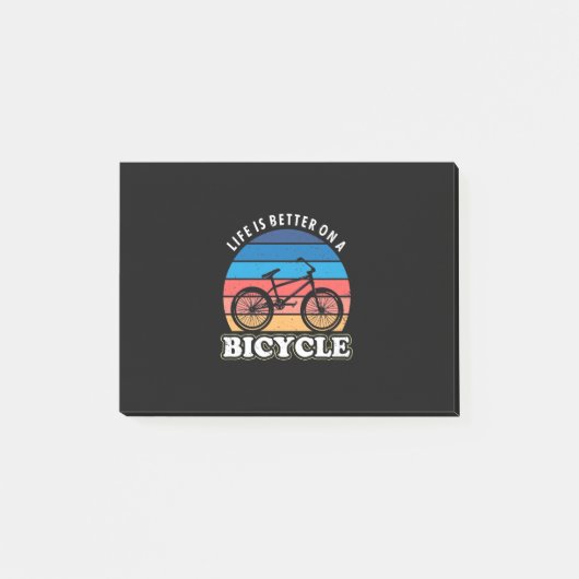 Het leven is beter op een fiets post-it® notes (Voorkant)
