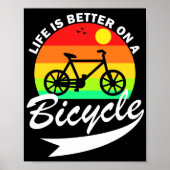 Het leven is beter op een fiets poster (Voorkant)