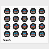 Het leven is beter op een fiets ronde sticker (Vel)