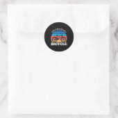 Het leven is beter op een fiets ronde sticker (Tas)